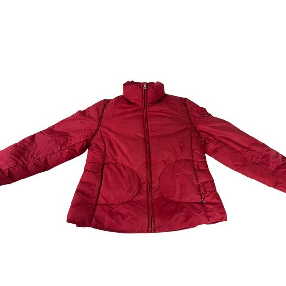 "Guess" Vintage Y2K Puffer Coat SZ M Detachable Sleeves Suzy Chapstick Snowbunny - Picture 1 of 14